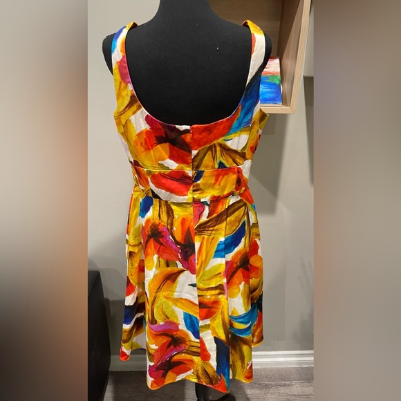 Evan Picone Floral Fit Flare Dress - Picture 4 of 5